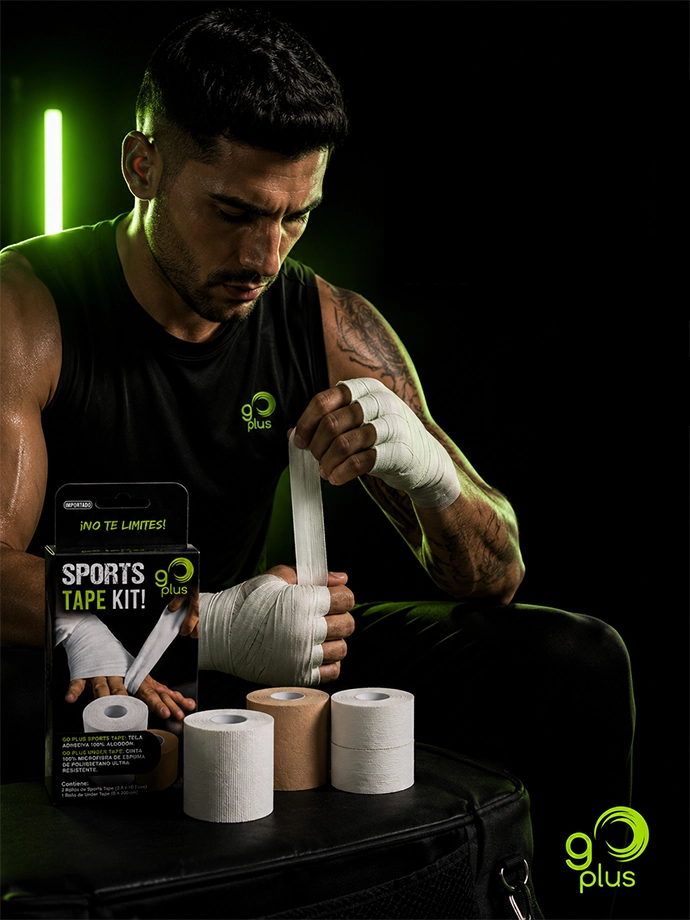 Aplicación de tela adhesiva deportiva para Box